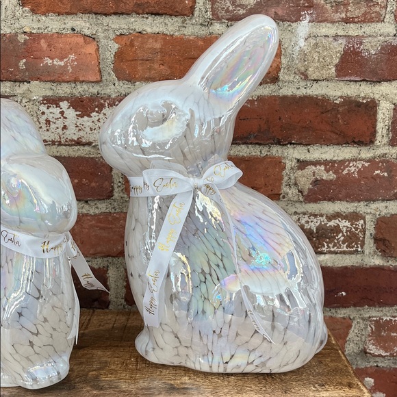 Iridescent Ceramic Bunny Figurines - Picture 8 of 15